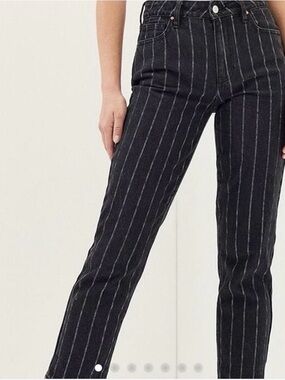 PacSun Black Pinstripe Straight Jeans